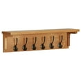 thumbnail image 1 of vidaXL Coat Rack Entryway Hall Coat Hook Wooden Hook Rack Rail Solid Oak Wood, 1 of 7