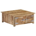 thumbnail image 1 of vidaXL Coffee Table 27.6"x27.6"x11.8" Solid Mango Wood, 1 of 9