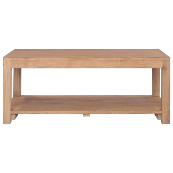 vidaXL Coffee Table 39.4"x19.7"x15.7" Solid Wood Teak
