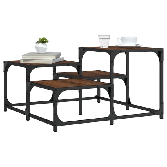 vidaXL Coffee Table Accent Sofa Center End Desk Furniture Engineered Wood