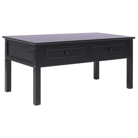 vidaXL Coffee Table Black 39.4"x19.7"x17.7" Wood