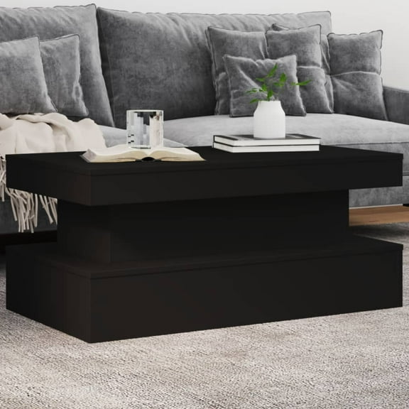 vidaXL Coffee Table Black Engineered wood Medium Coffee Table