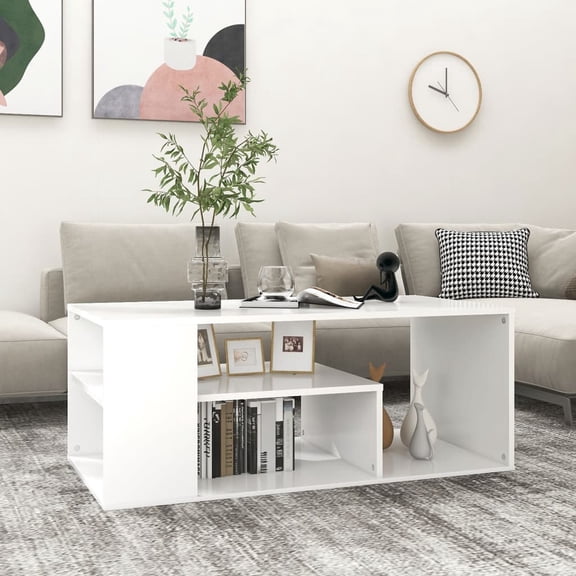 vidaXL Coffee Table End Table Accent Sofa Table with Storage Engineered Wood