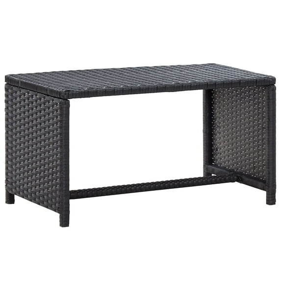 vidaXL Coffee Table End Table Lounge Sofa Table Outdoor Furniture Poly Rattan