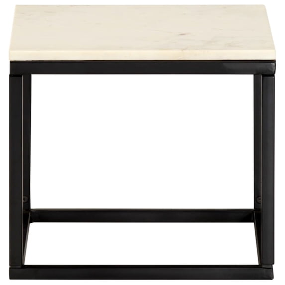 vidaXL Coffee Table End Table Side Sofa Table Real Stone with Marble Texture