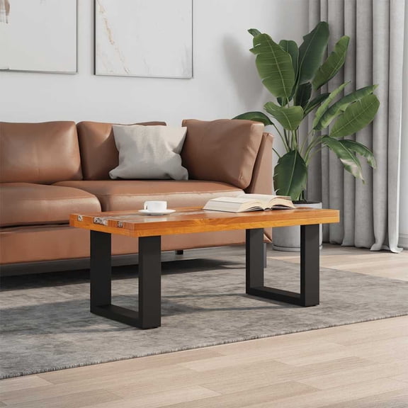 vidaXL Teak & Resin Living Room Side Table