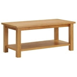 vidaXL Coffee Table End Table with Storage Shelf Sofa Table Solid Wood ...