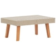 thumbnail image 1 of vidaXL Coffee Table Garden Outdoor Side Table Solid Eucalyptus Wood PE Rattan, 1 of 4