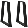 thumbnail image 1 of vidaXL Coffee Table Leg Set of 2 Black Steel 19.7 x 28.3 in, 1 of 5