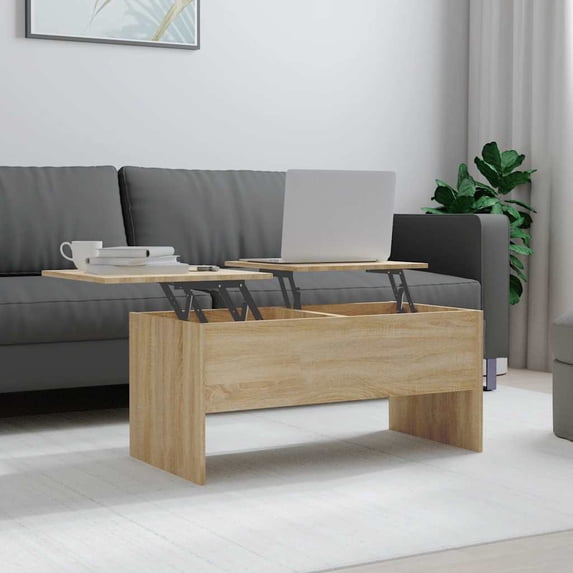 vidaXL Coffee Table Lift Top End Table Accent Side Sofa Table Engineered Wood