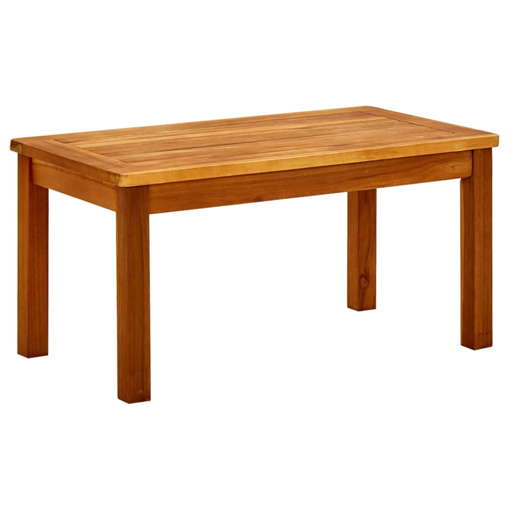 Solid Acacia Wood Outdoor Coffee Table in Natural Finish