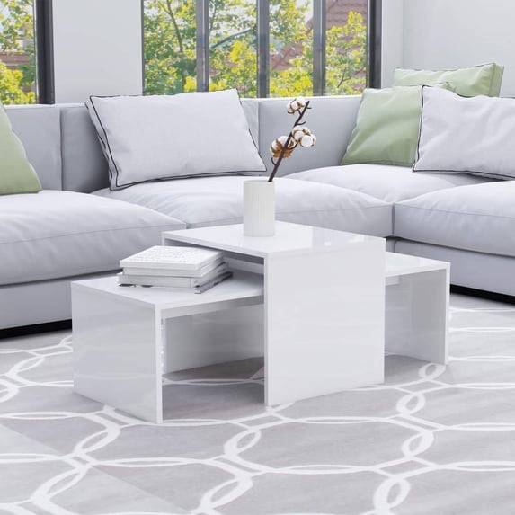 vidaXL Coffee Table Set Chipboard Sofa Couch Side Tea Tables Multi Colors