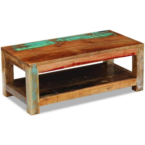 vidaXL Coffee Table Solid Reclaimed Wood 35.4"x17.7"x13.8"