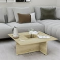 thumbnail image 1 of vidaXL Coffee Table Sonoma Oak 31.3"x31.3"x11.8" Chipboard, 1 of 3