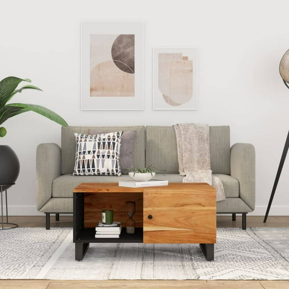 vidaXL Coffee Table Storage Sofa Side Table for Home Living Room Solid Wood