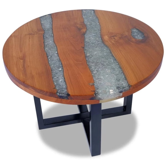 vidaXL Coffee Table Teak Resin 23.6", 243466