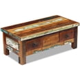 thumbnail image 1 of vidaXL Coffee Table Vintage End Table Sofa Table with Drawers Solid Wood Mango, 1 of 7