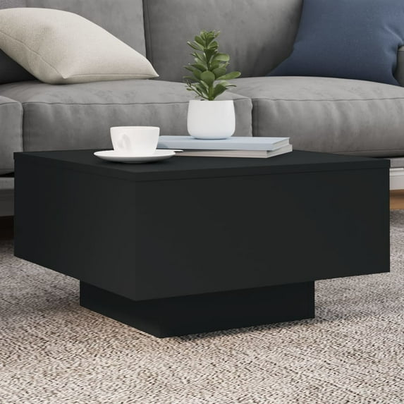 vidaXL Coffee Table with LED Lights Couch End Side Desk Living Room Furniture