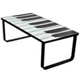 thumbnail image 1 of vidaXL Coffee Table with Piano Printing Glass Top, 1 of 7