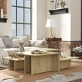 thumbnail image 1 of vidaXL Coffee Tables 2 pcs Sonoma Oak 43.9"x19.7"x13" Engineered Wood, 1 of 130