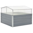 thumbnail image 1 of vidaXL Cold Frame Raised Garden Bed with Cover Greenhouse Galvanized Steel, 1 of 9