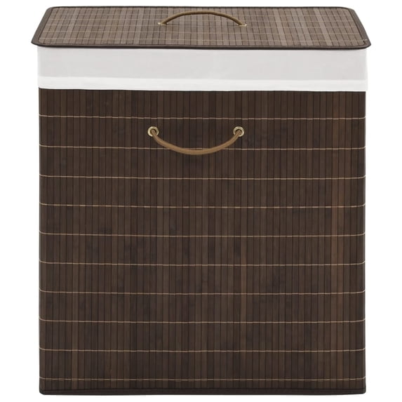 vidaXL Collapsible Laundry Basket Laundry Bin Dirty Clothes Hamper Bamboo
