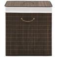 thumbnail image 1 of vidaXL Collapsible Laundry Basket Laundry Bin Dirty Clothes Hamper Round Bamboo, 1 of 7