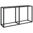 thumbnail image 1 of vidaXL Console Table Accent Side Table with Steel Frame Black Tempered Glass, 1 of 6