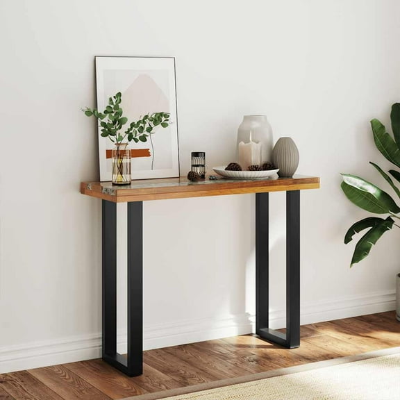 vidaXL Console Table Teak 39.4"x13.8"x29.5"