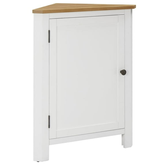vidaXL Corner Cabinet Bathroom Corner Cabinet with Shelves Solid Wood Oak