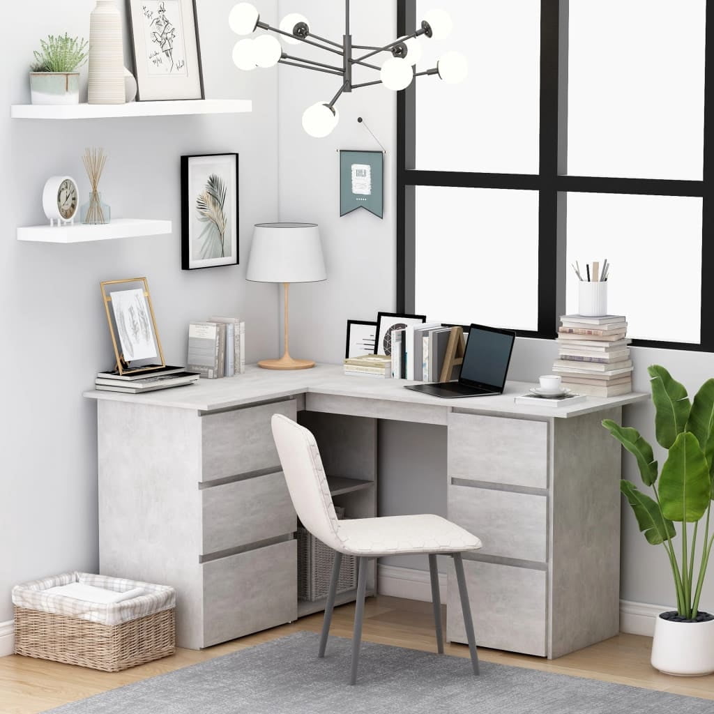 vidaXL Corner Desk Computer Desk Workstation Table Workstation ...