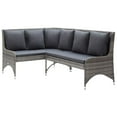 thumbnail image 1 of vidaXL Corner Sofa Outdoor Sectional Sofa Set with Cushions 2 Piece PE Rattan, 1 of 19