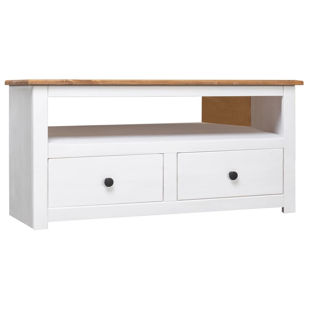vidaXL Corner TV Stand TV Console Storage Cabinet Solid Pine