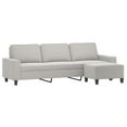 thumbnail image 1 of vidaXL Couch Modern Accent Upholstered Chair with Footstool Microfiber Fabric, 1 of 31