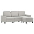 thumbnail image 1 of vidaXL Couch Modern Accent Upholstered Chair with Footstool Microfiber Fabric, 1 of 12
