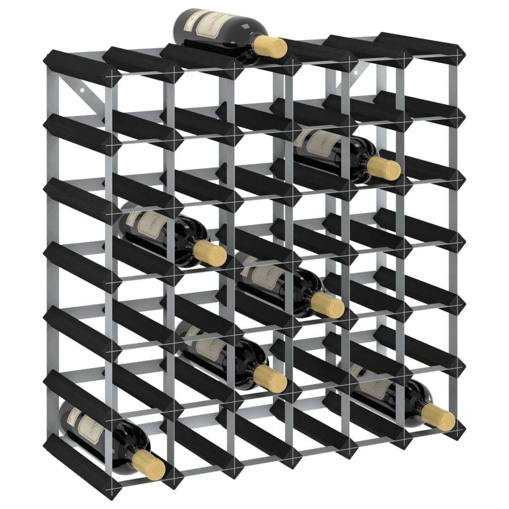 42-Bottle Wine Rack Free outlet Standing Floor Walnut, Black (66 x 29 x 99.5 cm)