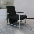 thumbnail image 1 of vidaXL Cube Armchair Black Faux Leather, 1 of 3