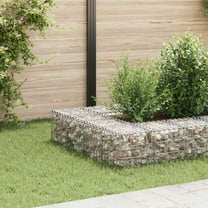 vidaXL Gabion Raised Bed Silver Steel wire 11.8x11.8x11.8 in Durable