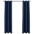 thumbnail image 1 of vidaXL Blackout Curtains with Rings 2 pcs Navy Blue 37"x95" Fabric, 1 of 94