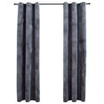 thumbnail image 1 of vidaXL Curtains 2 Pcs Roller Blackout Curtains Window Blinds with Rings Velvet, 1 of 73
