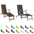 thumbnail image 1 of vidaXL Deckchair Patio Lounge Chair Folding Sunbed Cushion Solid Acacia Wood, 1 of 30