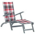 thumbnail image 1 of vidaXL Deckchair Patio Lounge Chair Folding Sunbed Cushion Solid Acacia Wood, 1 of 11