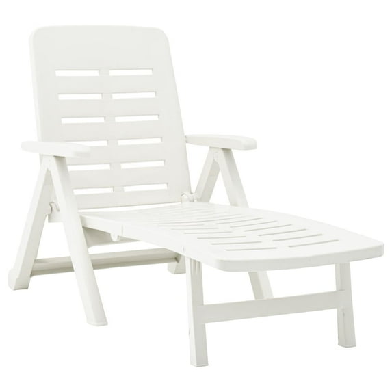 vidaXL Deckchair Patio Lounge Chair Outdoor Folding Sunlounger Sunbed Plastic
