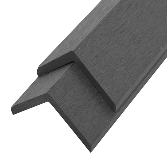 vidaXL Decking Angle Trims Floor Tile Outdoor Flooring Tile 5 pcs Aluminum