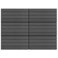 thumbnail image 1 of vidaXL Decking Tiles Patio Floor Tile Yard Outdoor Flooring Tile 6 pcs WPC, 1 of 20
