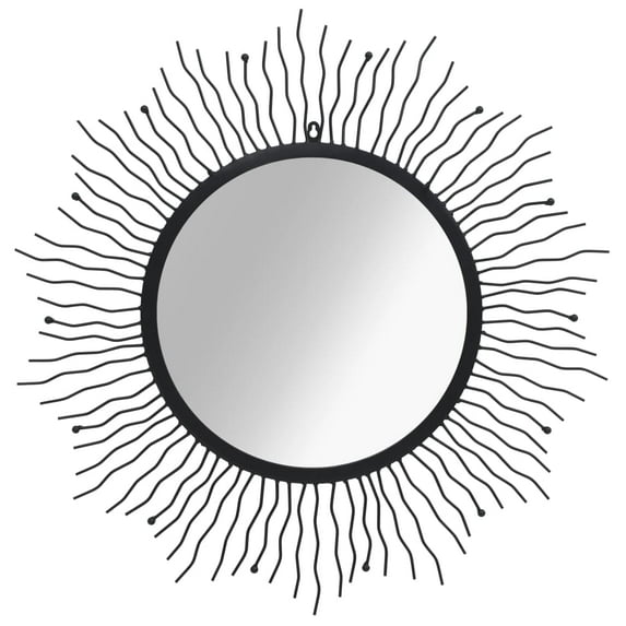 vidaXL Decorative Mirror Wall Bathroom Mirror Sunburst Powder-Coated Steel