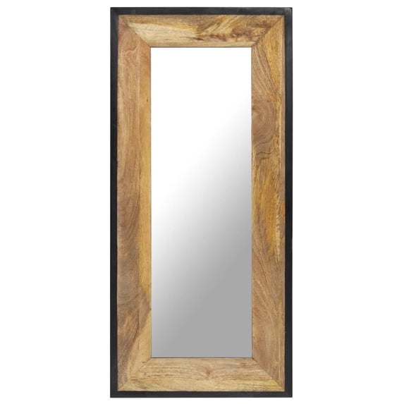 vidaXL Decorative Mirror Wall Mirror Bathroom Hallway Mirror Solid Mango Wood