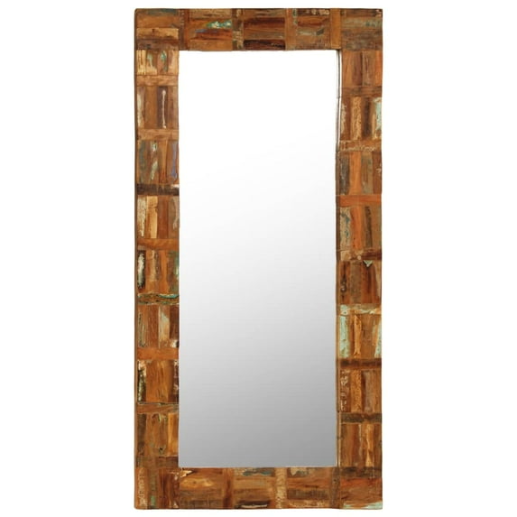 vidaXL Decorative Mirror Wall Mirror Bathroom Mirror Solid Reclaimed Wood
