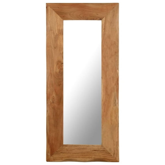 vidaXL Decorative Mirror Wall Mirror Bathroom Mirror Solid Wood Acacia Frame