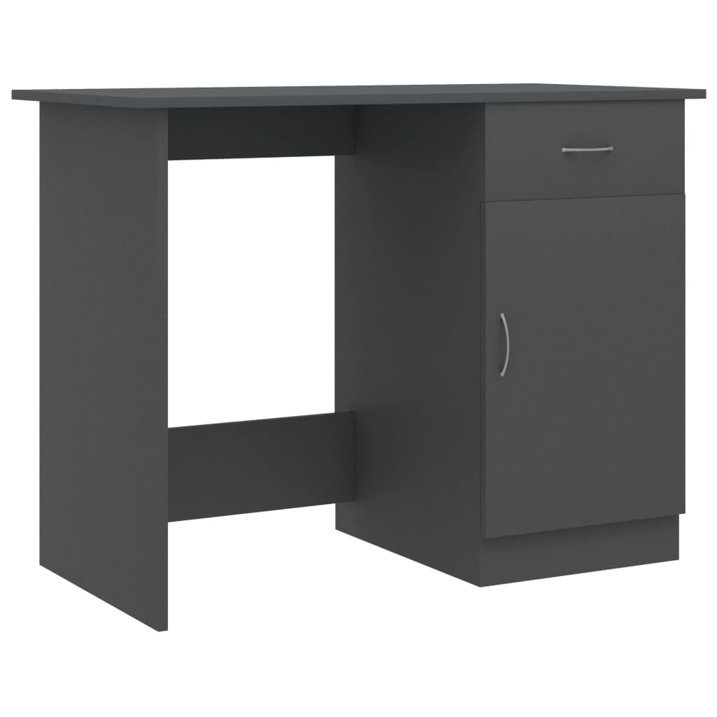 vidaXL Desk Standing Computer Desk Office Desk with Drawer Engineered Wood
